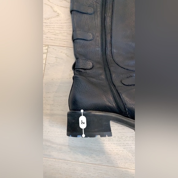 PACIOTTI Designer Black Leather Over Knee Boots Silver 41 US 10-10.5 EXCELLENT! - Picture 8 of 16